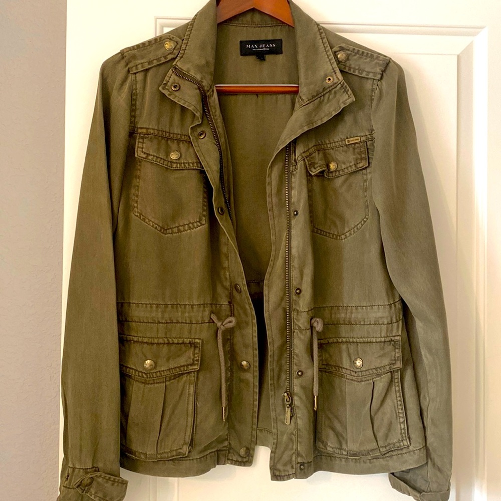 Max Jeans army green jacket Sz XS